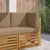 Outdoor Sofa Cushions 3 Pcs Taupe Polyester