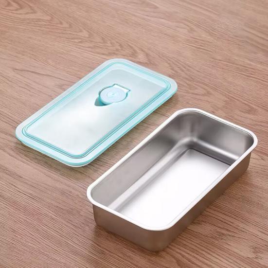 1/2Pcs Snack Box Double Compartment Stainless Steel Container Anti-Leak Design Dishwasher Safe Sauces Dressings Box