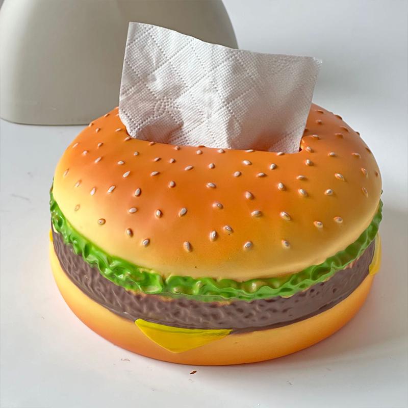 Hamburger Tissue Box Creative Living Room Furniture Paper Box Decoration Ornament Tissue Box