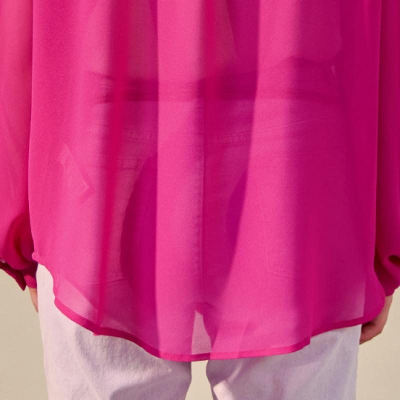 Maxza Volume Ruffle Sheer Blouse Zf04qb002nh