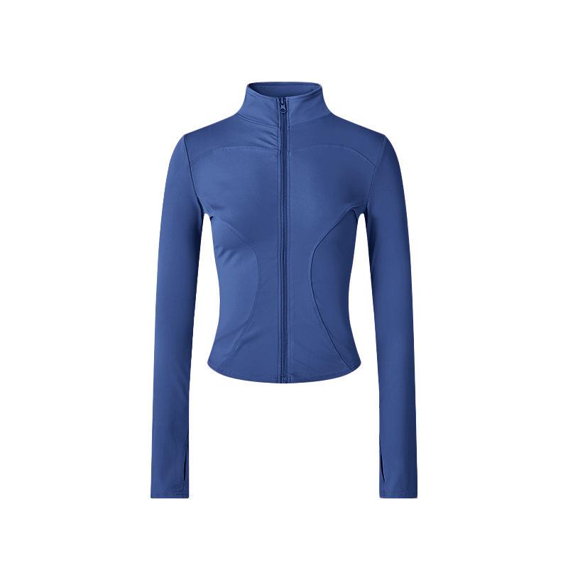 Sunscreen Clothes Pilates Yoga Clothes Jacket Slim Stand-up Collar Zipper Fitness Clothes Running Quick-drying Breathable Sports Top