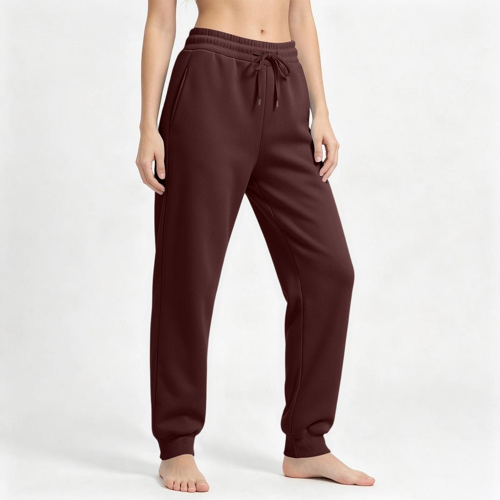 Women's Casual Color Drawstring Sweatpants with Pockets for Everyday Wear