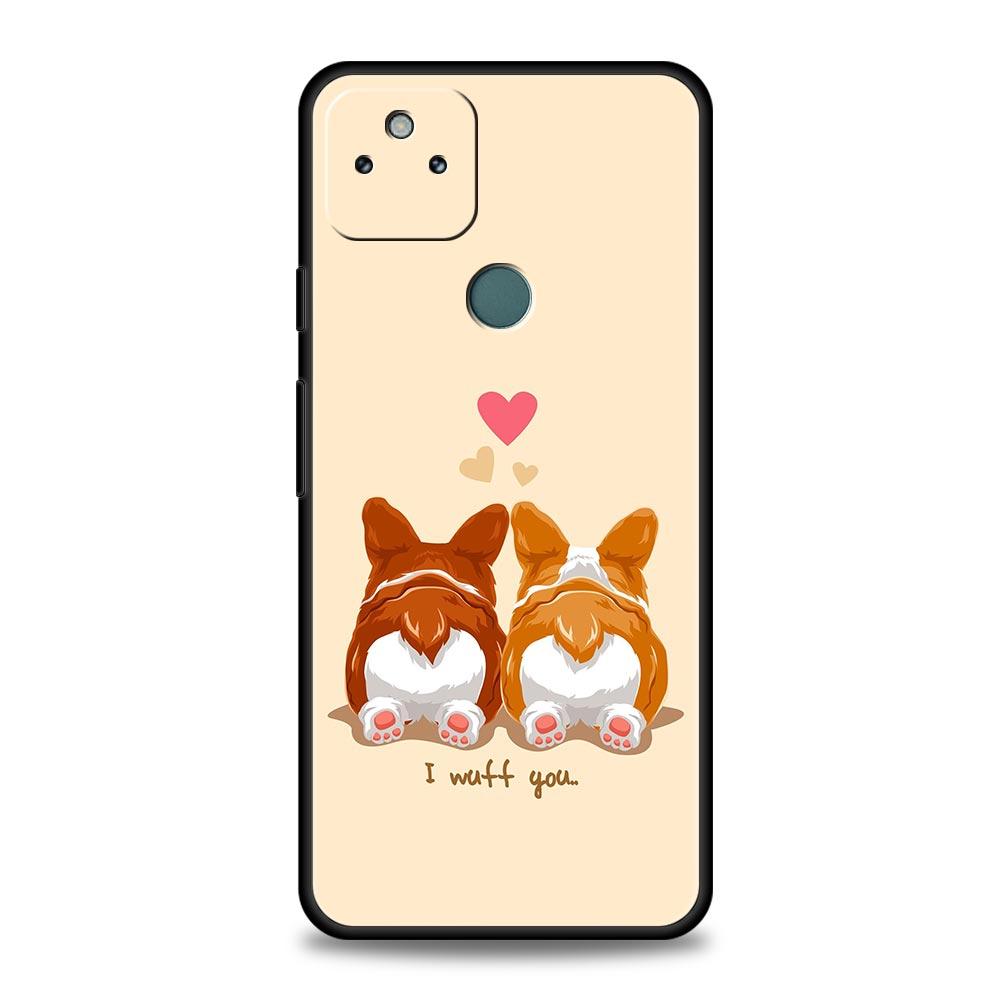 Cute Corgi Dog Phone Case Cover for Google Pixel 10 9 8 7 6 9A 8A 7A 6A Pro Shockproof Soft TPU 10 Pro XL Shell Fundas Capas Bag