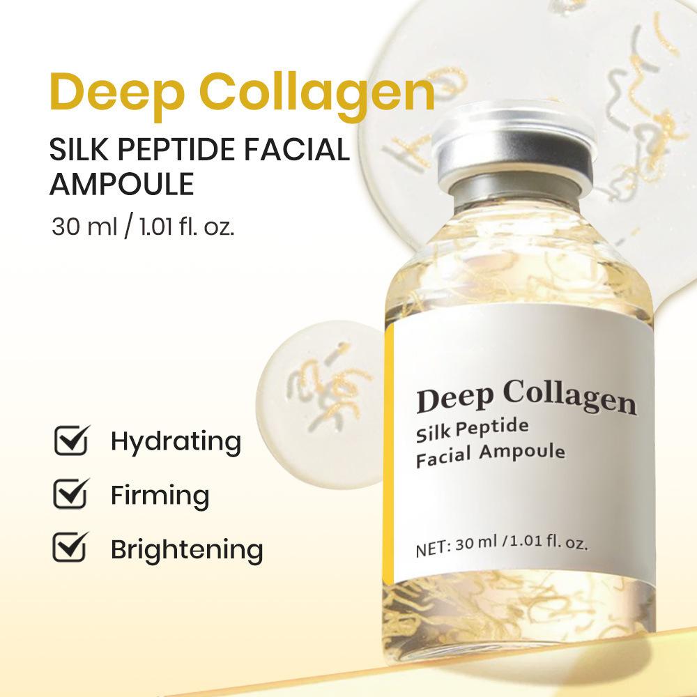 Deep Collagen Peptide Serum Ampoule Moisturizing Facial Serum with Peptides for Firming, Anti-Aging, Wrinkle Reduction, Gentle Skin Repair 30ml