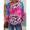 Women's T-shirt 3D Leopard Floral Print Fashion Long Sleeve Round Neck Regular Top Holiday Weekend Spring Autumn