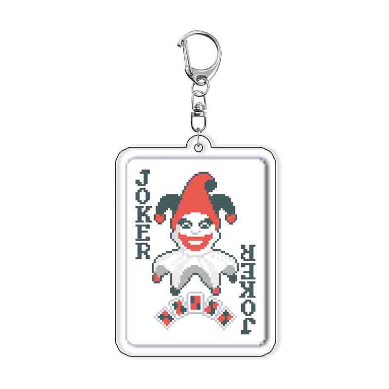 

Balatro Clown Cards Game Keychain Perkeo Boy Pendant Kawaii Student Bag Decoration Key Ring Accessories Acrylic Birthday Gift 4cm