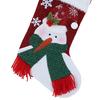 Christmas Stocking Snowman Santa Design Soft Xmas Stockings with Plush Cuff Fireplace Hanging Socks Candy Bag for Tree Fireplace Window Staircase