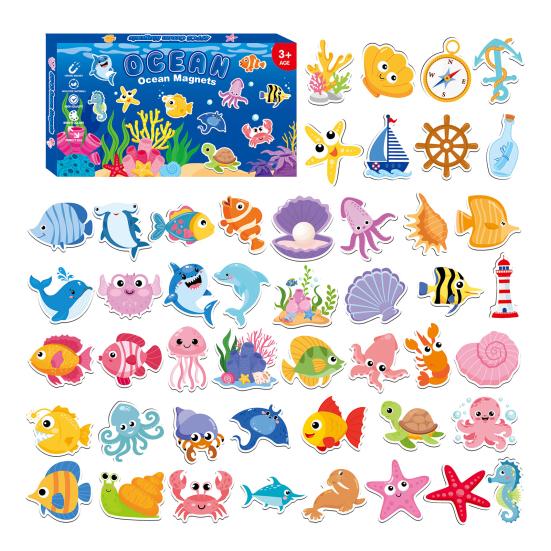 Kids Educational Refrigerator Magnet Alphabet Number Fruit Animal Preschool Learning Home Kitchen Whiteboard Locker Fridge Magnetic Decoration