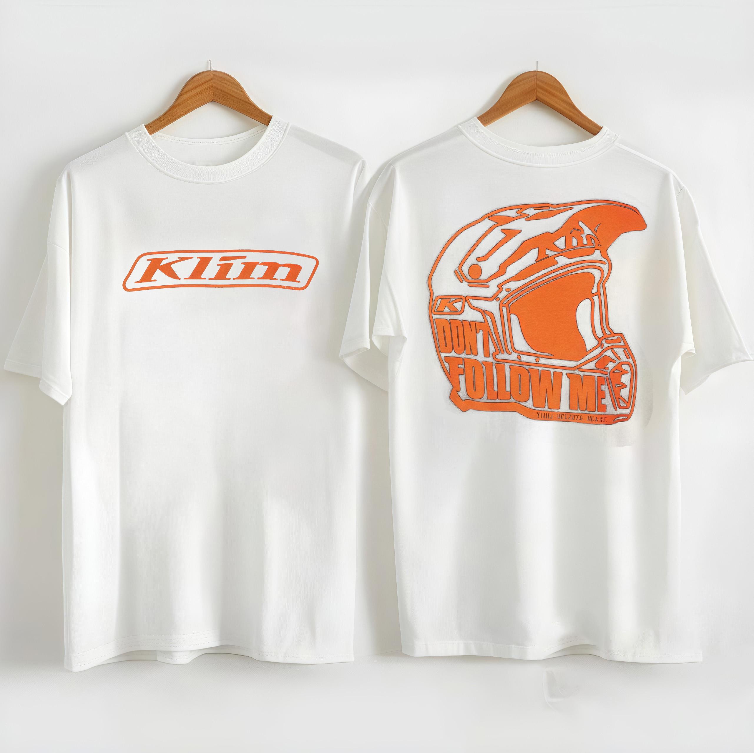 

2025 Summer New Klim Short-sleeved Round Neck Loose Pure Cotton T-shirt Unisex Casual Comfortable Breathable T-shirt S