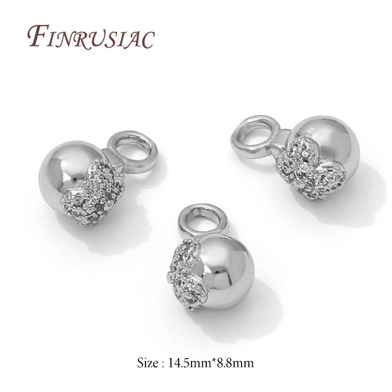 

18K Gold Plated Decorative Pendants,Round Charms For Jewelry Making,Ball Pendant For Necklace,DIY Beading Accessories 2 pieces