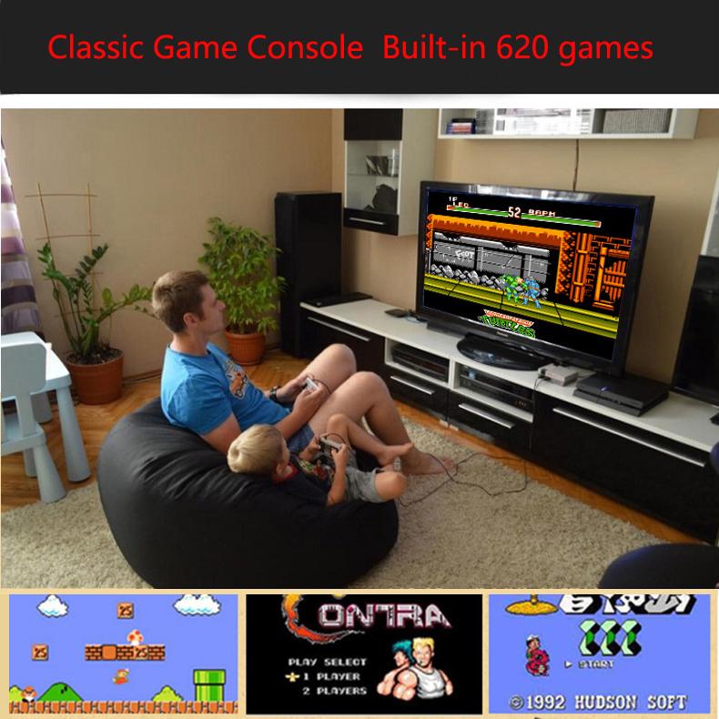 Klassische Mini-Spielekonsolen Eingebaute 620 TV-Videospiele Mit Dual-Controllern