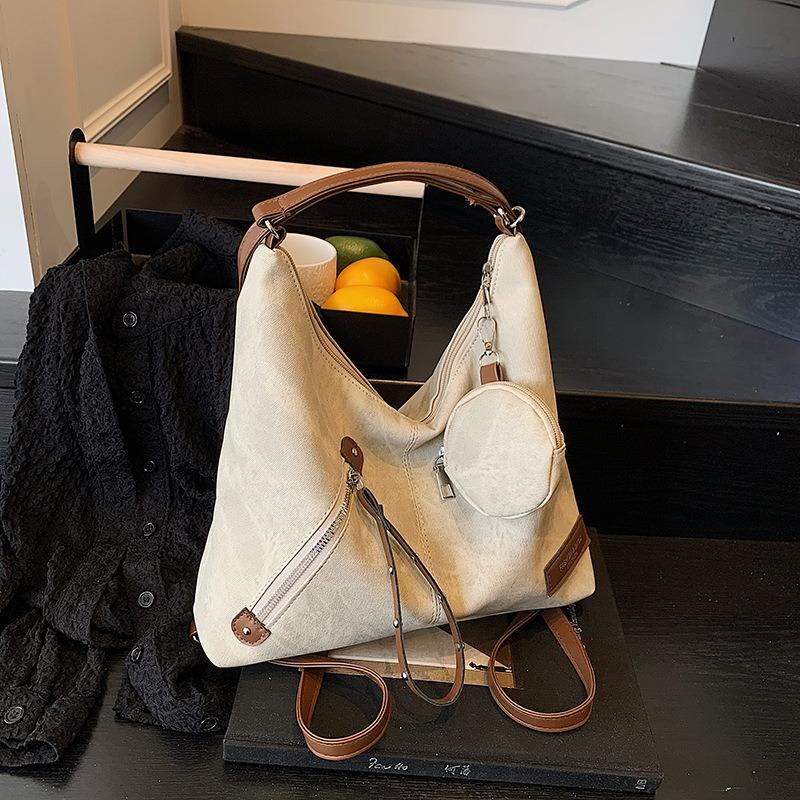 Flow fashion backpack tote bag women's simple large capacity shoulder bag casual commuter messenger bag