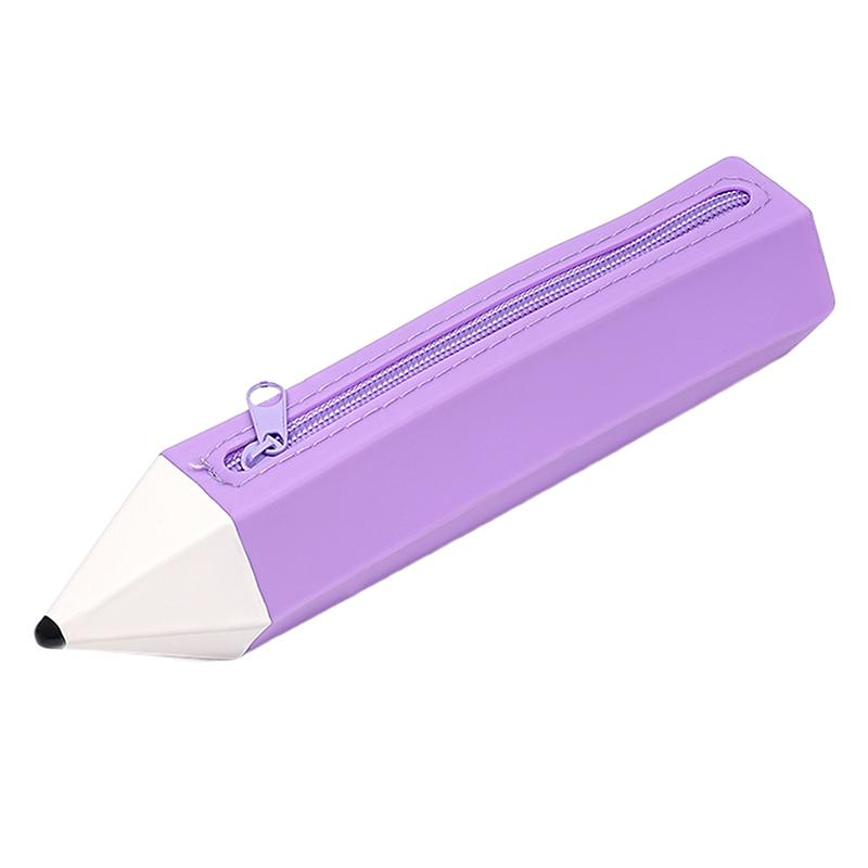 Trousse à crayons en silicone Étui Boîte Cadeaux de Noël Mignon Créatif Couleur Bonbon Grande Capacité Organisateur à fermeture éclair Sac de rangement Boîte Joli cadeau