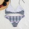 Dwuczęściowy strój kąpielowy bikini z wzorem azteckim, wiązany komplet M Dwuczęściowy strój kąpielowy bikini z wzorem azteckim, wiązany komplet M