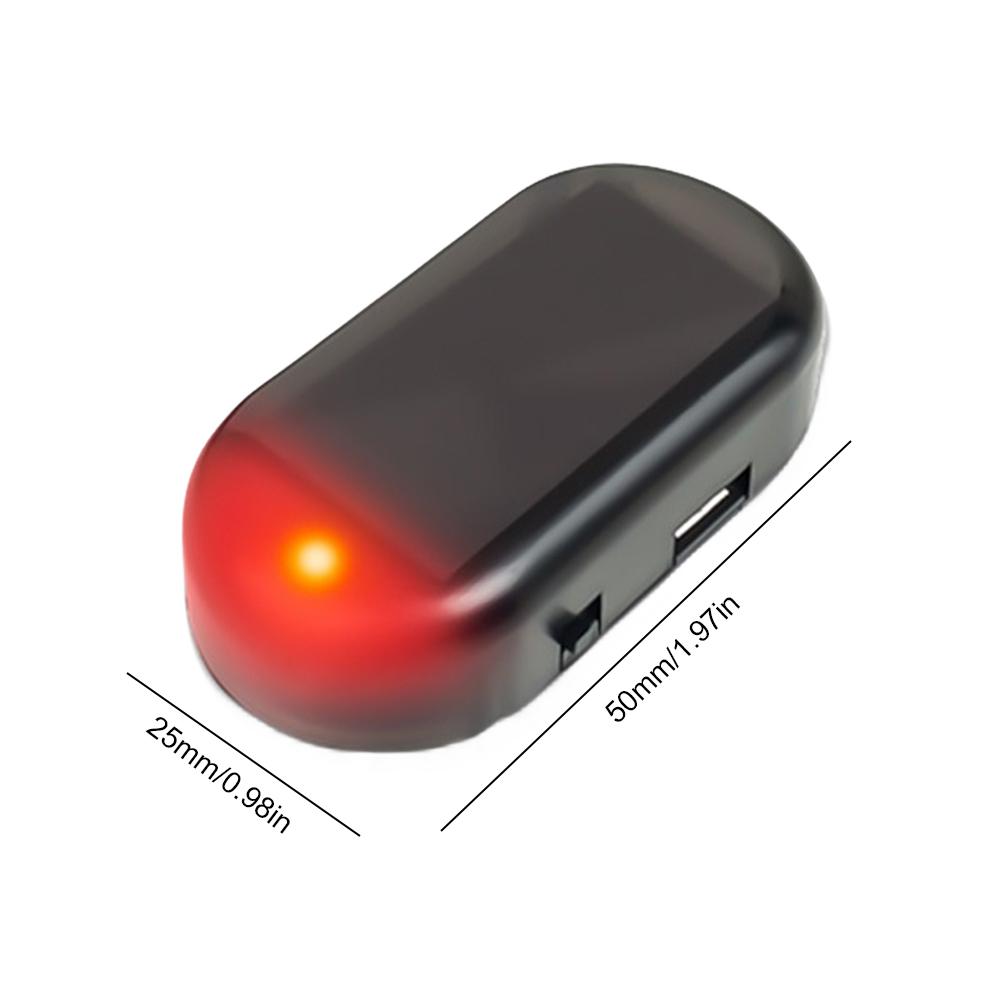 Solar Powered Car Fake Security Light Super Bright Red/Blue Simulated Dummy Alarm Light Wireless Anti-Theft Caution Signal Lamp