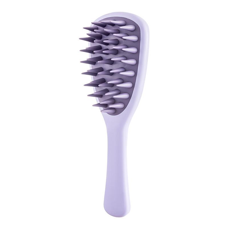 

1 Piece Pet Bath Brush, Soft Silicone Material, Pet Shampoo, Massage, Long Handle Cleaning Brush, Dry And Wet, For Cats And Dogs фіолетовий