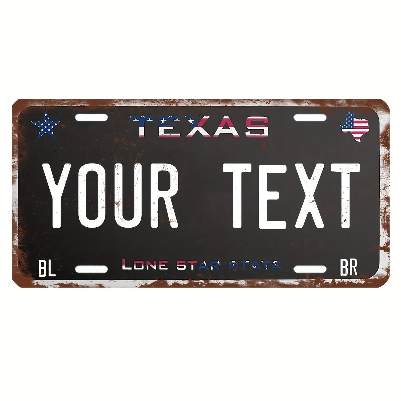 Personalized Aluminum License Plate Custom Metal Sign Home Wall Decor чёрный