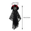 1PCS Halloween Black Veil Halloween Simulation Flower Headband Wedding The Dead Costume Cosplay Party Headwear Accessories