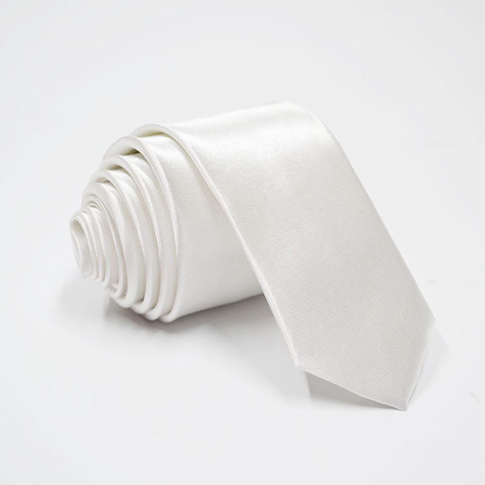 Monochrome Tie Solid Color Narrow Tie 5Cm Men'S Satin Hand Tie