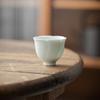 Flower cup ceramic solid color tea cup tea cup single cup thin tire household celadon white porcelain tea literati tea cup