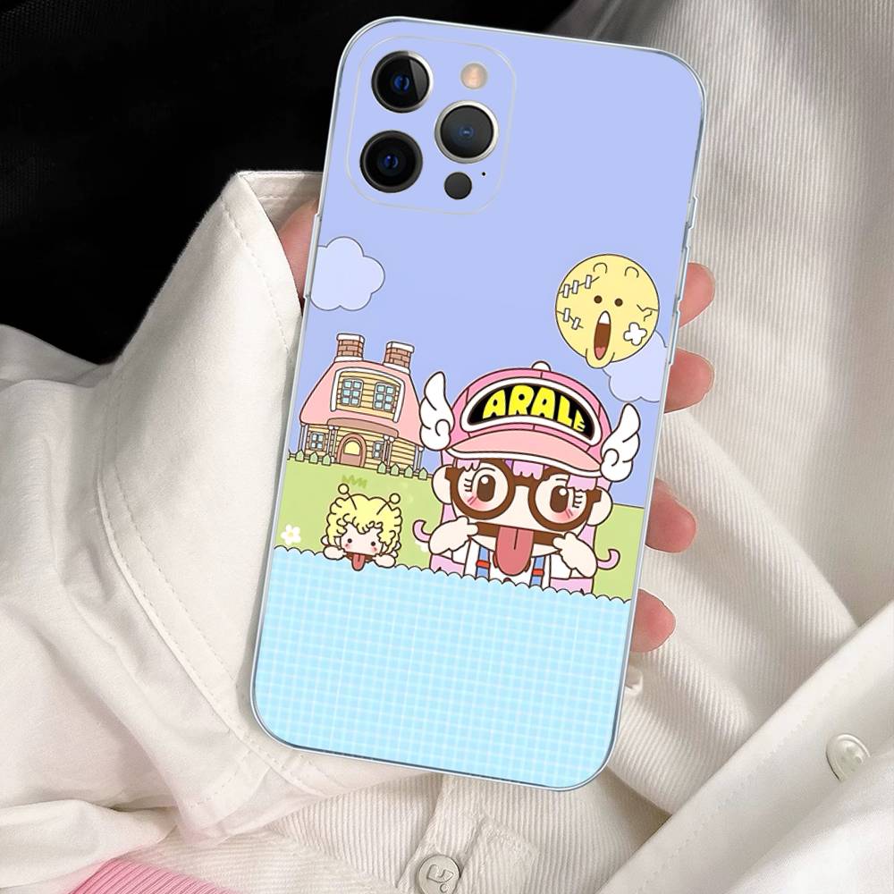 Cartoon Dr Slump Phone Case For IPhone 17 16 15 14 13 12 11 Pro Max Plus Soft Cover Personalized DIY