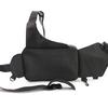 Fishing Tackle Waist / Cross-body Bag With Rod & Gear Holder Water-Resistant Cross Body Sling Bag With D-Rings And Waist Strap For Outdoor Fishing