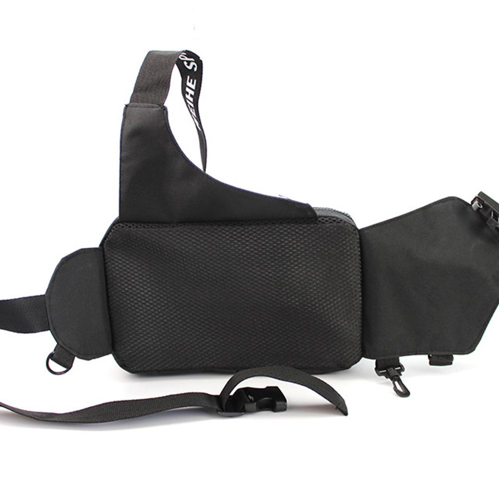 Fishing Tackle Waist / Cross-body Bag With Rod & Gear Holder Water-Resistant Cross Body Sling Bag With D-Rings And Waist Strap For Outdoor Fishing