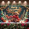Holiday Backdrop Festive Atmosphere Reindeer Banner Christmas Decor Christmas Stockings Xmas Backdrop For Festive Occasion Xmas