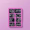 Chinese Kongming Lock 8Pcs Metal Puzzle Set Interlocking Rings Brain Teaser Memory Challenge Educational Toy For Kids Adults