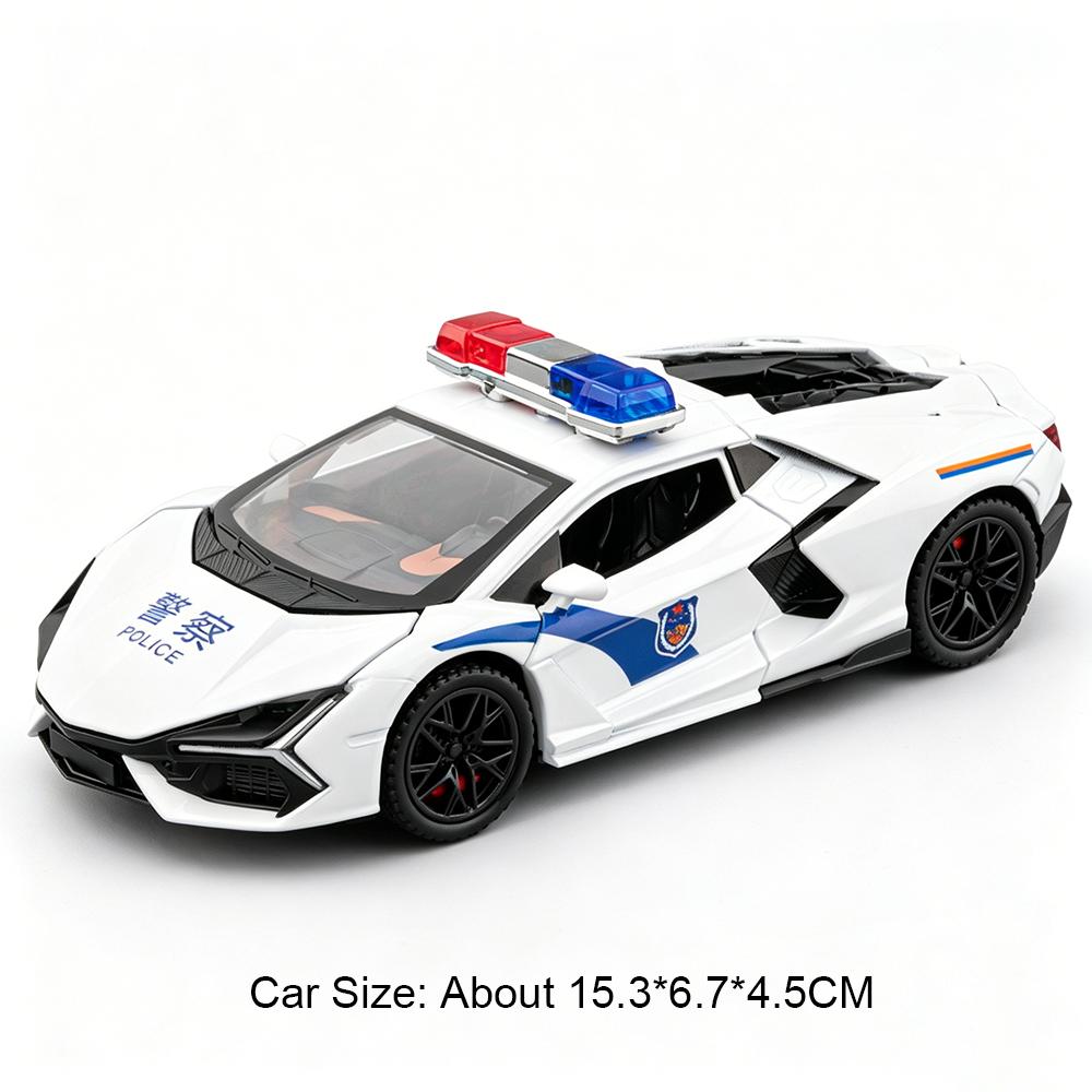 1:32 Aventador Hellcat Polizeiauto Diecast Modell Legierung Miniatur Spielzeug Sound Licht Türen Geöffnet Rückzieher Fahrzeuge Geschenk für Kinder