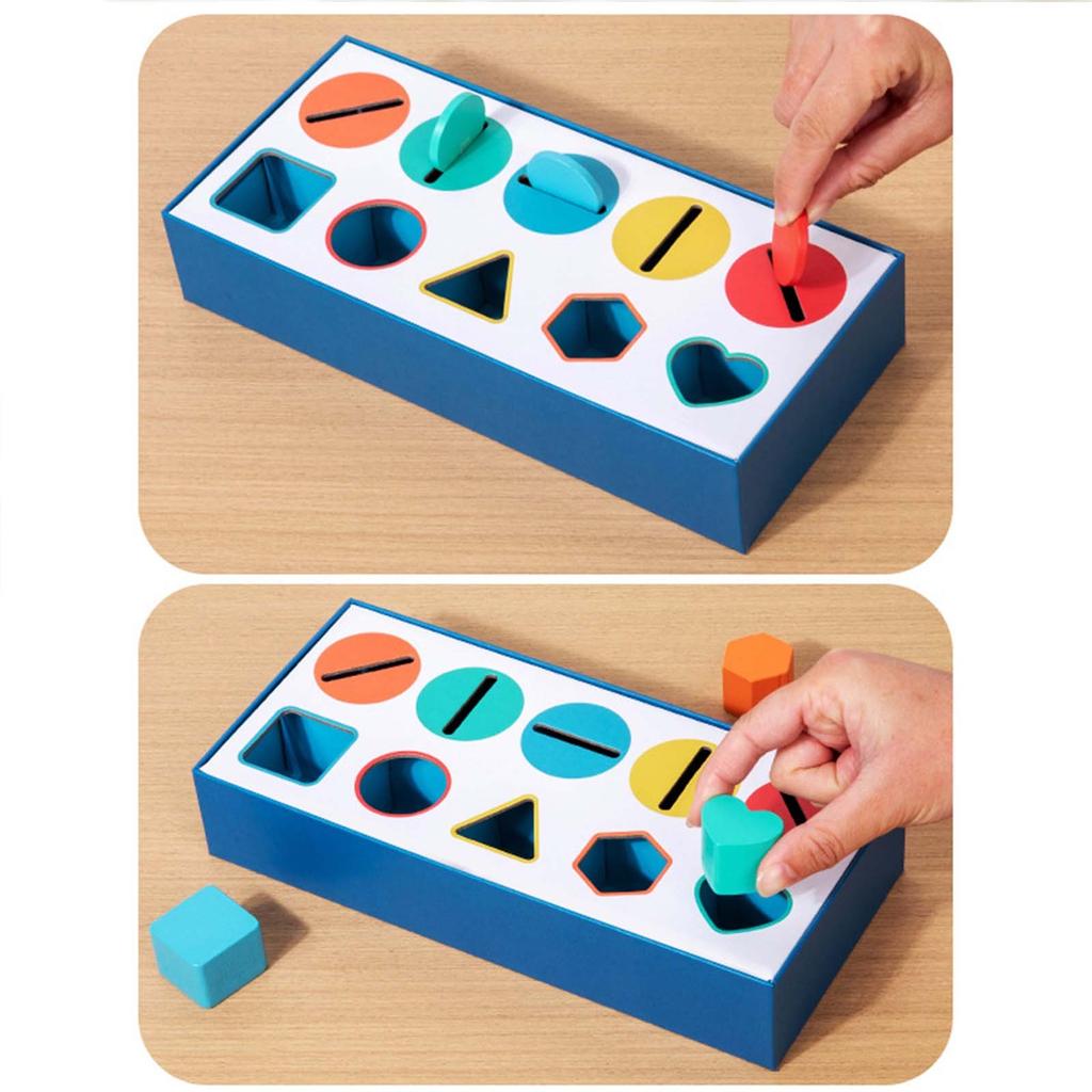 Color Shape Sorting Toys,Matching Toy,Learning Toy,Class Activity,Wooden Sorting Box Toys For Preschool Kids