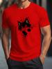 Hot Sale 100% Cotton Casual Short Sleeve Cat Men t Shirt Summer Breathable Clothes O-Neck Oversized Short Sleeves Unisex