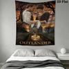 Vibrant Outlander Wall Tapestry Aesthetic Wall Hanging Printed Fabric Blanket Decorative Tapestries for Bedroom Living Room Home Decor