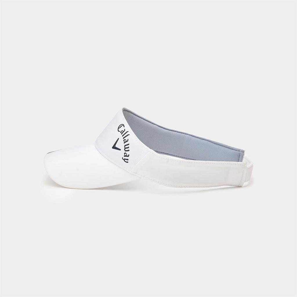 [Callaway] Viseira de Sol Feminina (Padrão Listrado, Tamanho Ajustável)  Boné de Golfe  C24191207 1030Branco