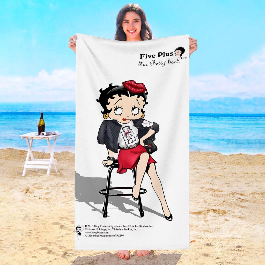 Cute Girls B-Bettys Boops Beach Towel Sauna Swimming Pool Bath Towels Bathroom For Home Playa Travel Spa Baby Microfiber Gym Sea