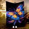 Butterfly Flannel Blanket - Soft and Warm, Suitable for Sofas, Beds, Chairs, Camping, and As a Festival Gift for Family