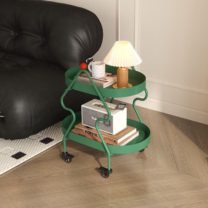 Modern Side Tables Movable Couch Table Center Corner Table Stylish End Table with Storage Versatile Snack Cart for Living Room