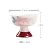 65ml Hand Drawn Peony Master Cup Vintage High Footed Large Teacup High End Gold Plated Tea Cup Flower Mouth Kung Fu Tea Set Gift