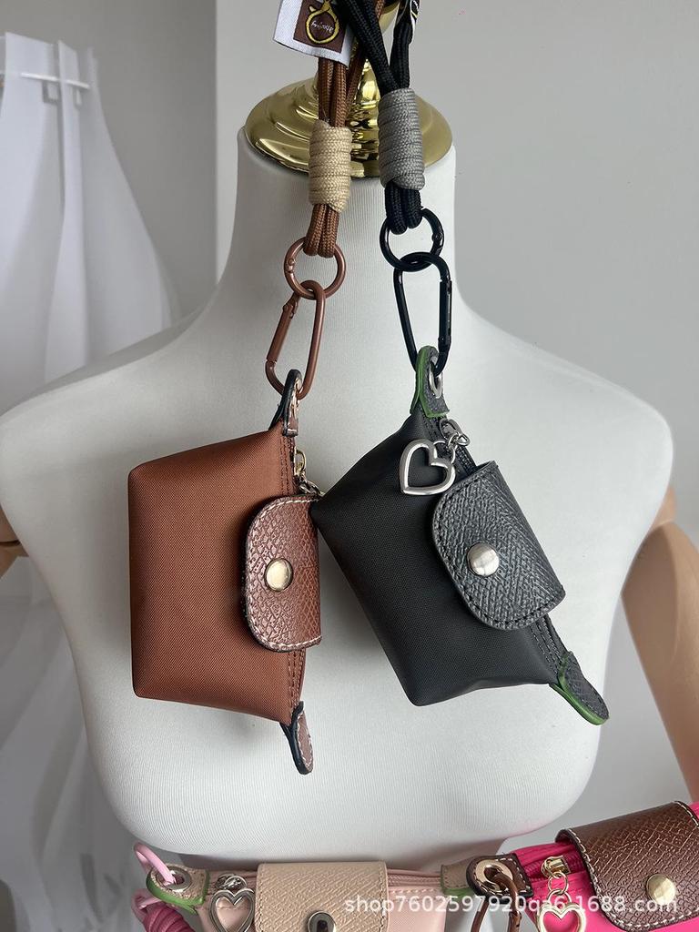 Ultra-Mini Vícebarevná Peněženka na Mince: Nylonová kosmetická taštička, pouzdro na klíče, držák na rtěnku, malá přívěsková taštička - Jednoduché a módní