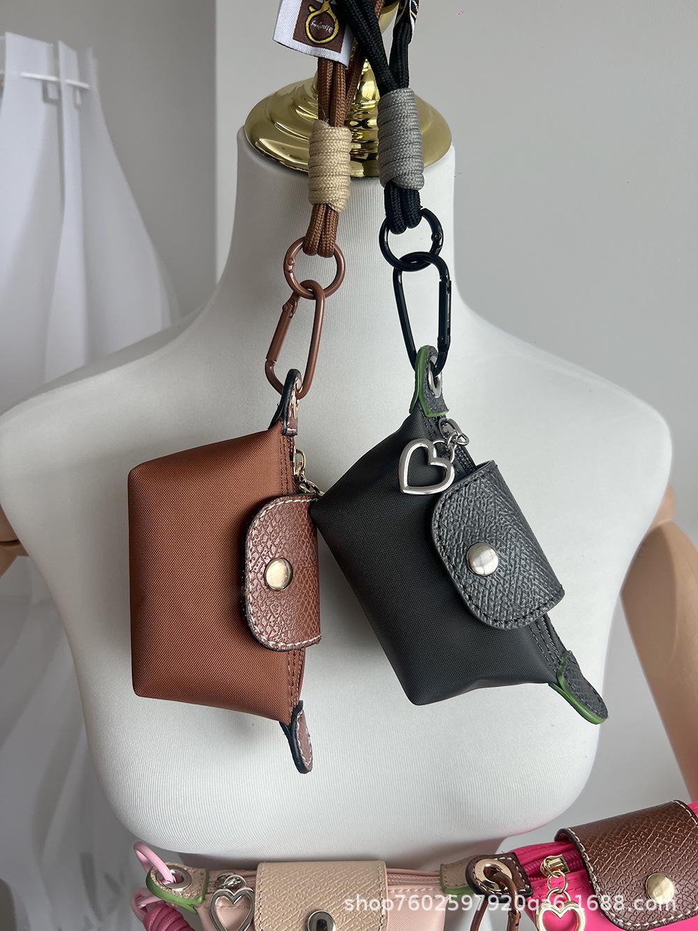 

Ультра-мини разноцветный кошелек для монет: Нейлоновая косметичка, чехол для ключей, держатель для помады, маленькая сумка-подвеска - Простая и модная White