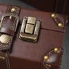 Small Storage Chest Party Wood Retro Style Window Photographic Bedroom Display Decorative Travel Chest Pu Leather Trunk