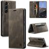 Premium Vintage Leather Wallet Case for Samsung Galaxy S23 - Flip Cover with Card Slots, Shockproof Retro Style (4 Colors)