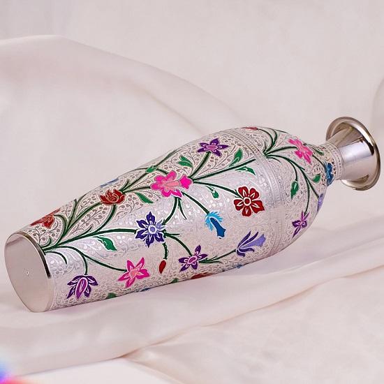 Brass Flower Vase for Home Decor, Living Room Metal Table Showpiece, Wedding Couple, Anniversary, Housewarming, Diwali Gift Item 30.48 Cm, Multicolour