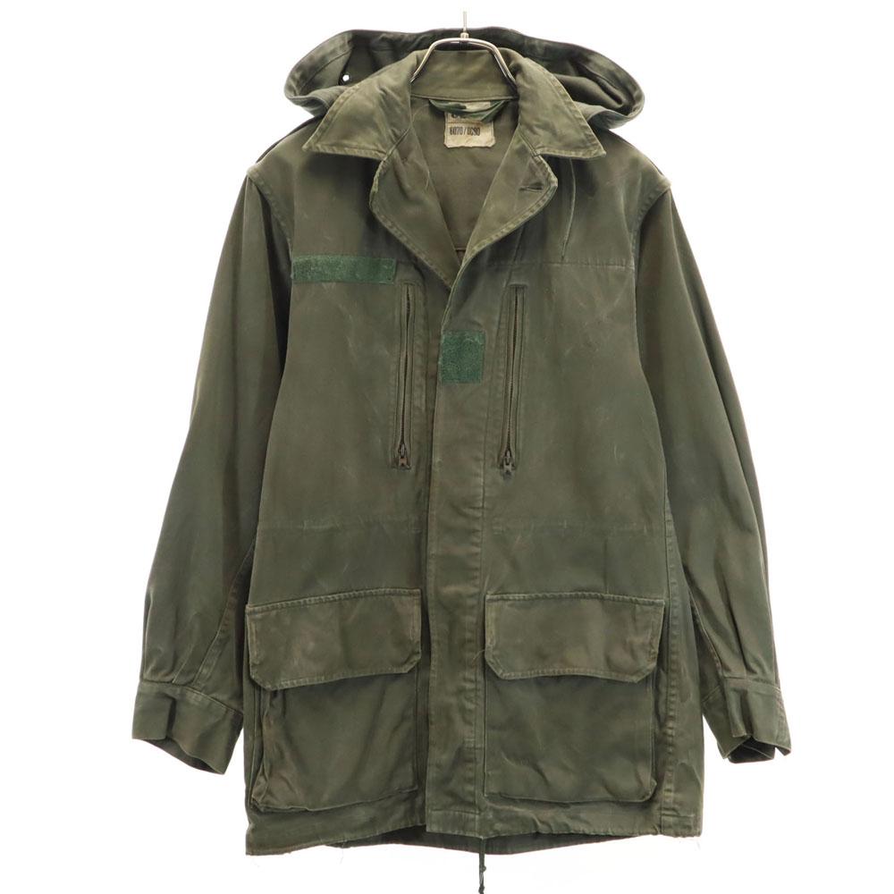 FRENCH ARMY 70s Vintage F2 Hoodie Military jacket 92C olive Men's Used