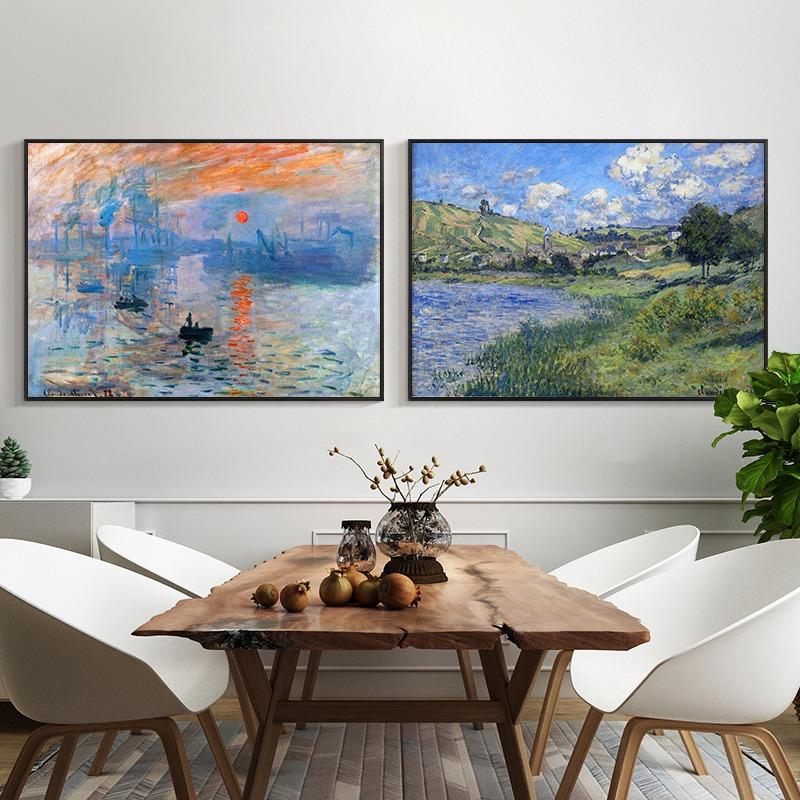 Claude Monet Classic Art Collection Paintings Canvas Poster and Prints Wall Art Pictures for Hall Living Room Home Decor Mural