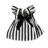 Spring Summer Dog Dress Hepburn Style Big Bow Traction Skirt Teddy Bigbear Small Dog Pet Clothes