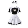 Maid Anime Kostüm "Rinas Haus" für Übergrößen, inklusive Reifrock und süßem Design, Stil, Haarband, Outfit, (Schwarz)