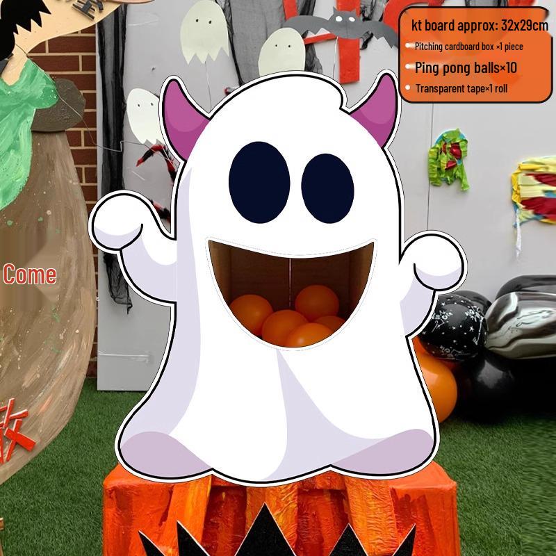 DIY Halloween Pumpkin Throwing Game Props for Kindergarten Decoration