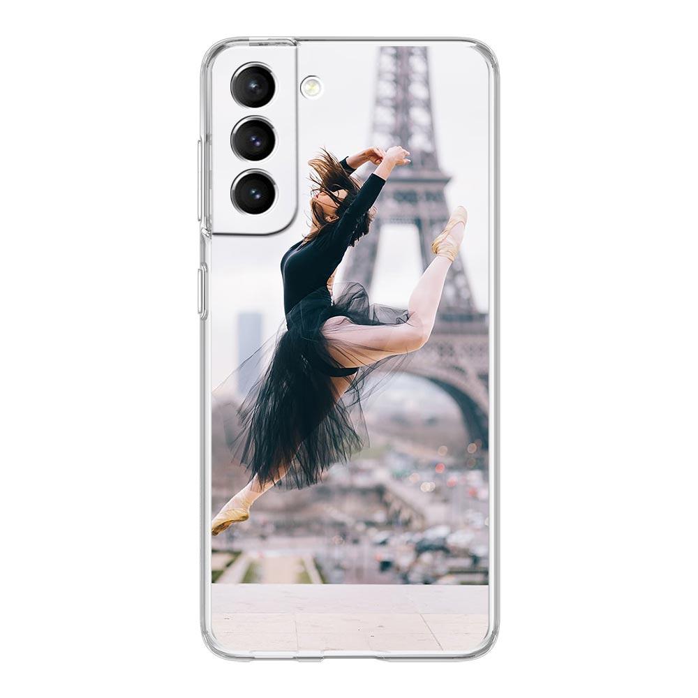 Simple Swan Dance Ballet Clear Phone Case For Samsung Galaxy S23 S22 5G S20 Ultra S21 FE 5G S10E S9 S8 S10 Plus Soft Back Cover