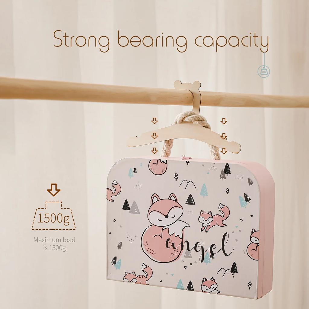 5/10 Pcs Creative Baby Clothes Hanger Rack Baby Mini Wooden Hanger Home Girls Princess Room Nursery Decor for Kids Present